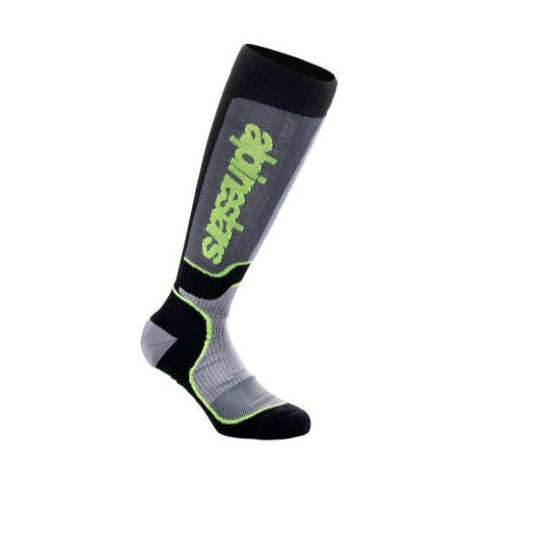 Șosete sport performante, culoare negru/gri/fluorescent, mărimea L