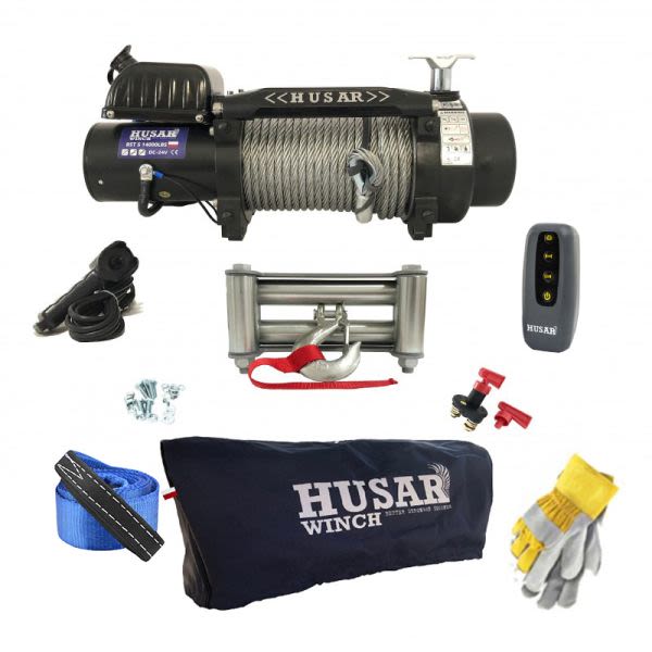 Troliu electric BST S14000 lbs 12V KIT1 – 6,35 t, heavy-duty, cablu oțel