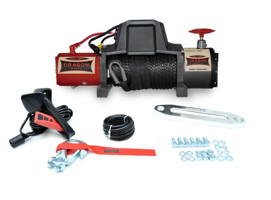 Troliu electric DWM 12000 HD-S – 12.000 lbs (5,4 t), cablu sintetic, 12V